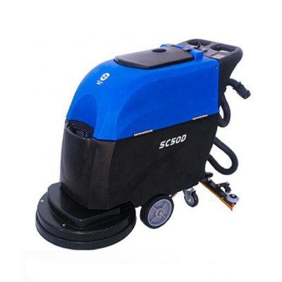 SC50D battery model high efficient large size single disc hand push floor washing cleaning scrubber machines with 20 inch brush