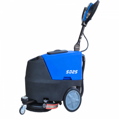 Sc25c Blue Color Handheld Electric Small Size 17" Brush Battery Powered Industrial Cleaning Machine Floor Scrubber With Cable