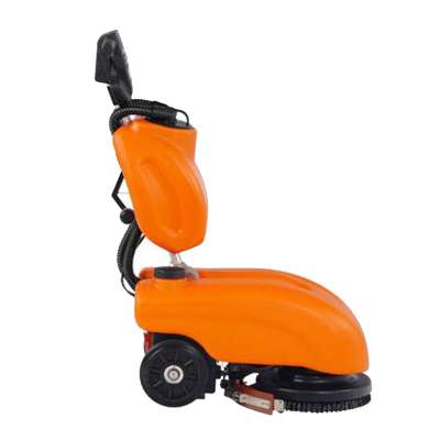 Orange color fashion design compact battery walk behind floor scrubber