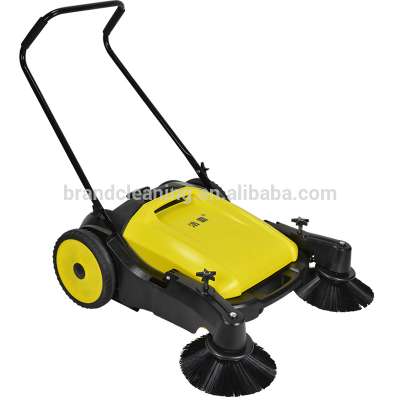 Amazon new design cheap manual floor sweeper work by hands for sidewalk parking lot warehouse factory tennis court garden park